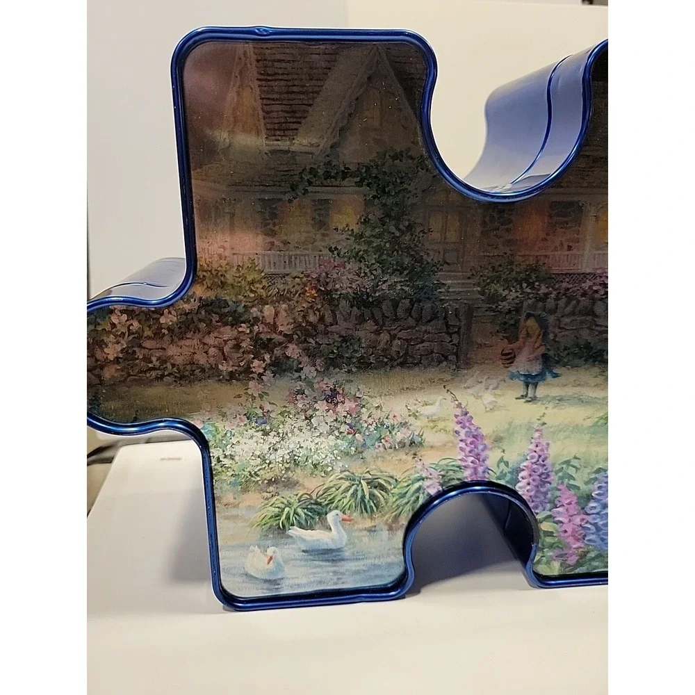 Collectors‎ Series Puzzle Piece Shaped Tin Feeding The Geese